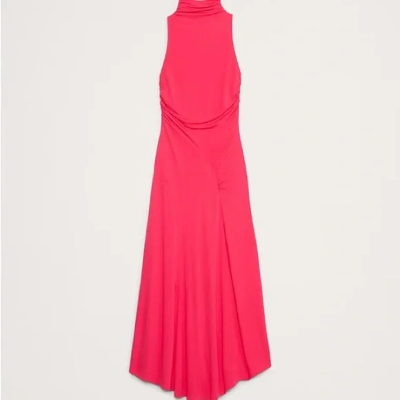 smock jersey dress Jersey Midi Smock Dress with Pockets in Red main image 0